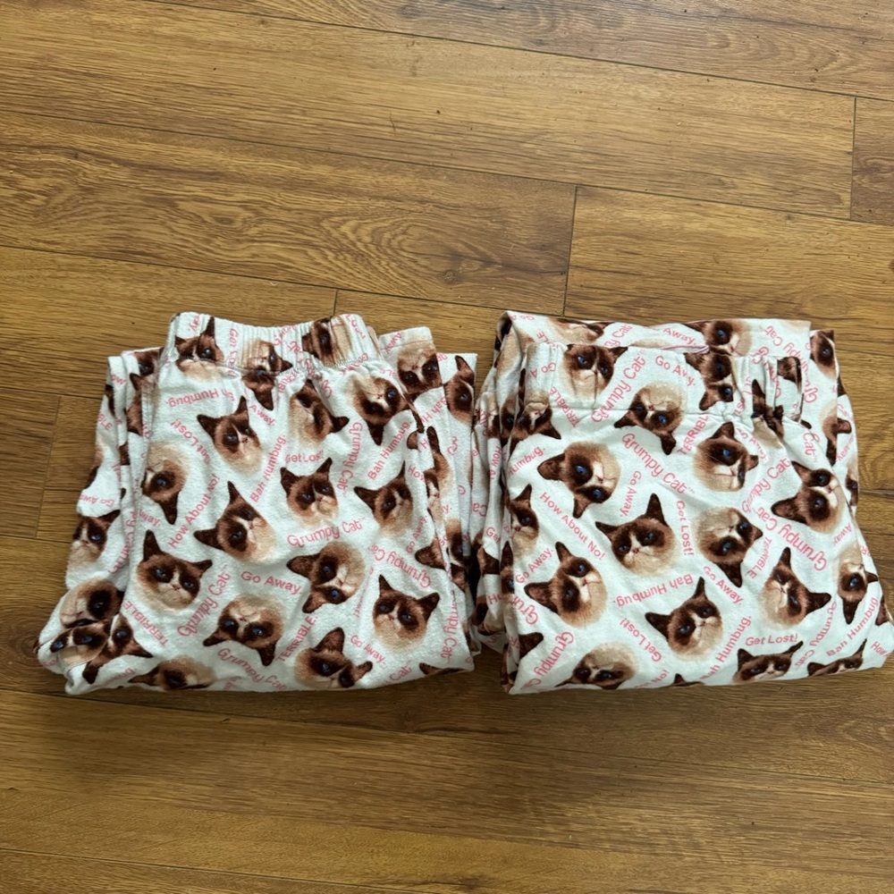 Two Pairs of Grumpy Cat Pajamas